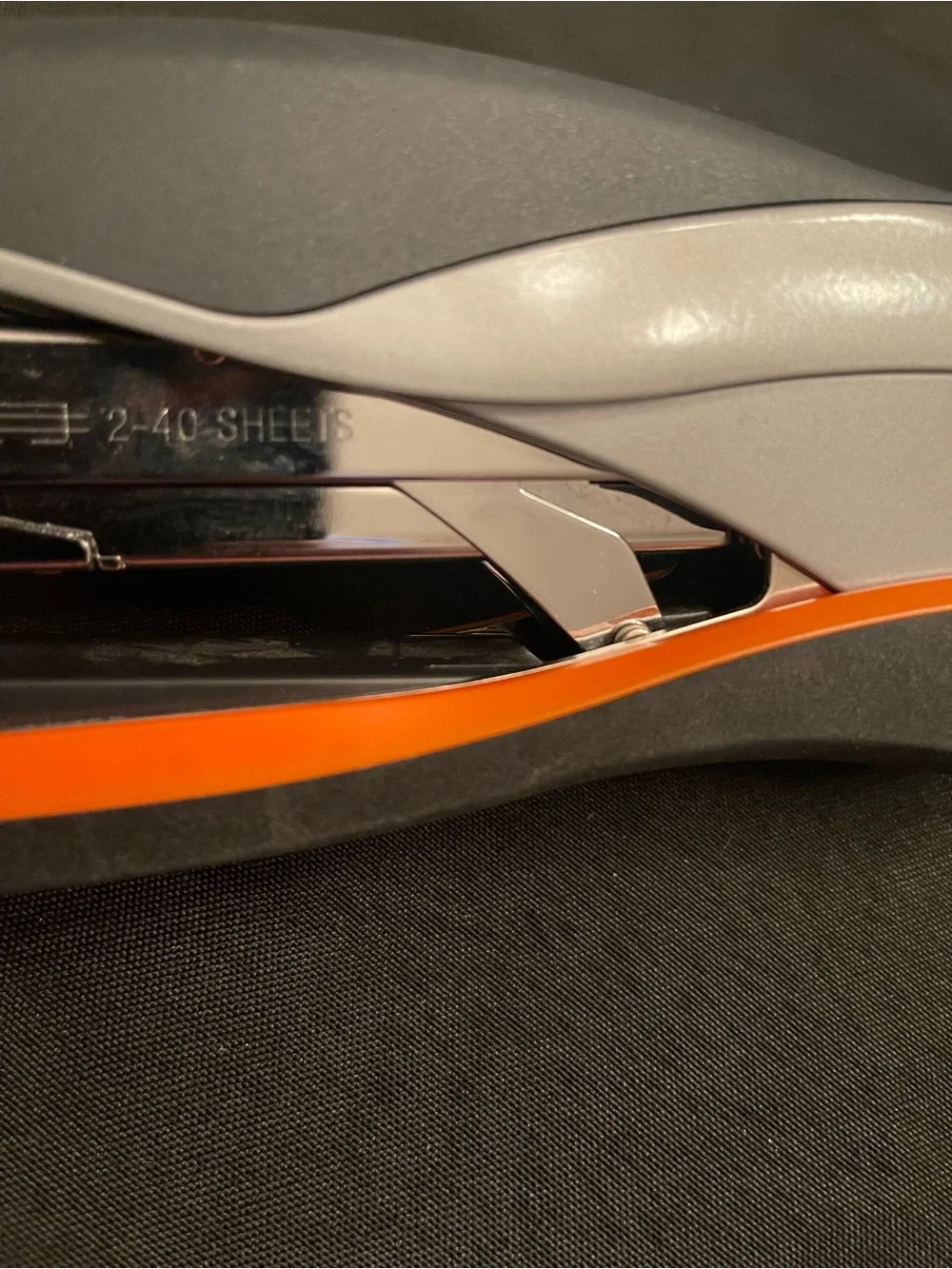 Swingline Black & Orange Heavy-Duty Stapler. Staples 2-40 pieces of paper